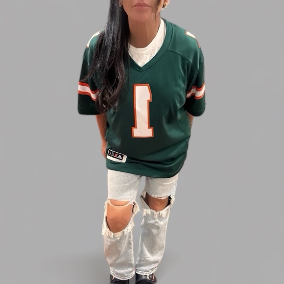 Adidas University of Miami Hurricanes  Football Jersey. Size Large. - Picture 9 of 9